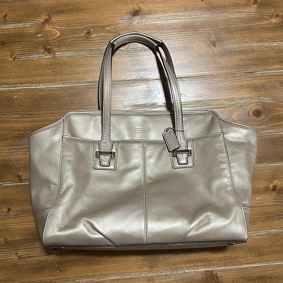 Coach Bags Coach Gold Metallic Leather Shoulder Bag Poshmark